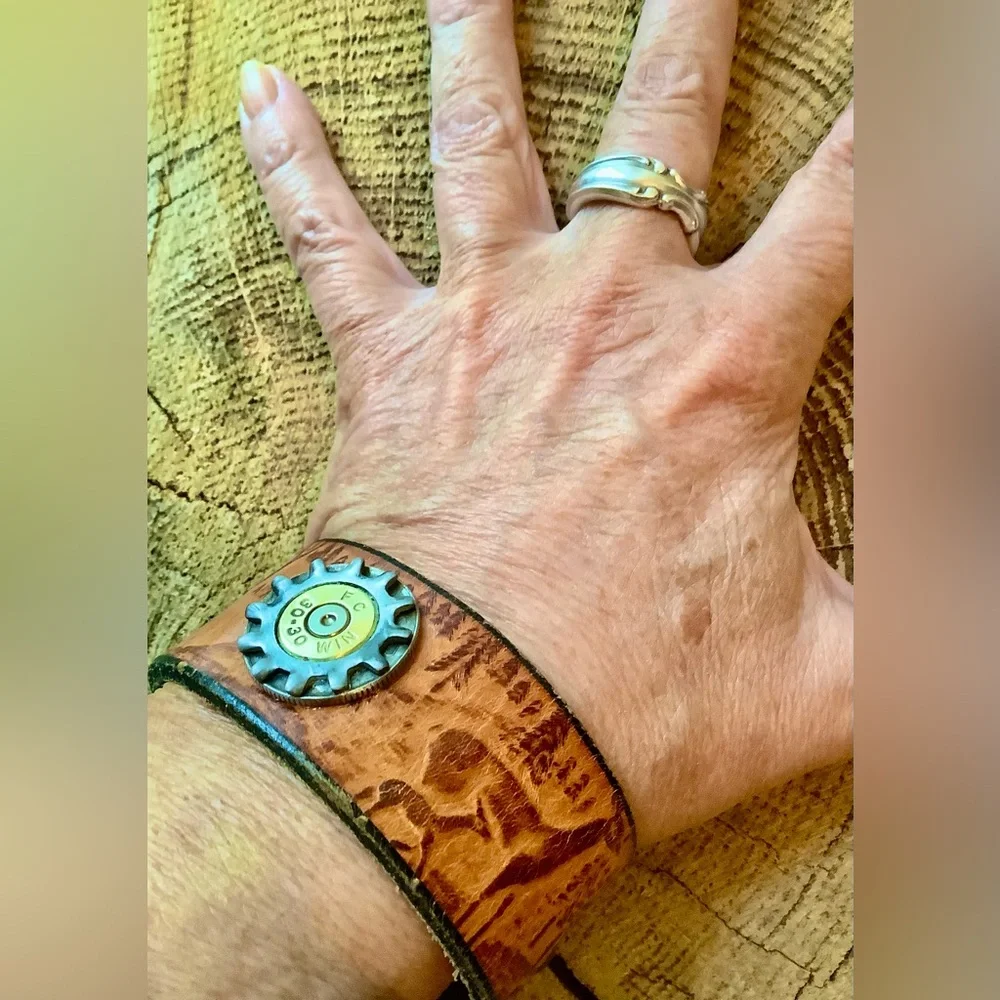 Leather cuff , up to 6 3/4” wrist